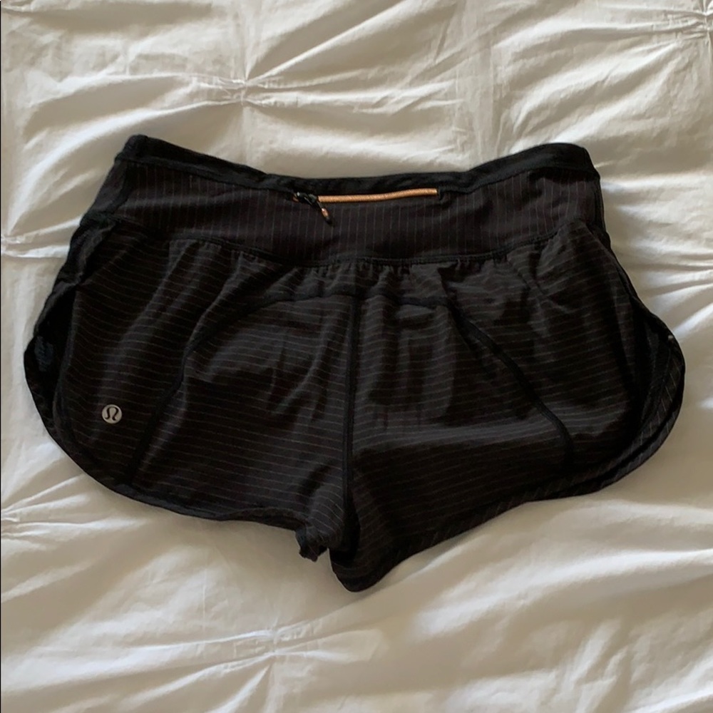 Pin stripe and rose good Lululemon shorts